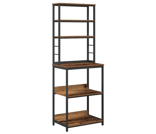 Virtuves Plaukts Vecs Koks 60 X 40 X 168 Cm Inženierijas Koks Vidaxl