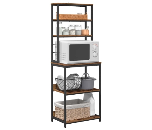 Virtuves Plaukts Vecs Koks 60 X 40 X 168 Cm Inženierijas Koks Vidaxl