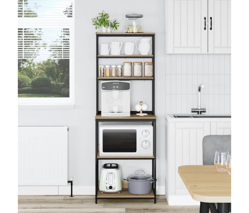 Virtuves Plaukts Artisānā Ozols 60 X 40 X 168 Cm Vidaxl