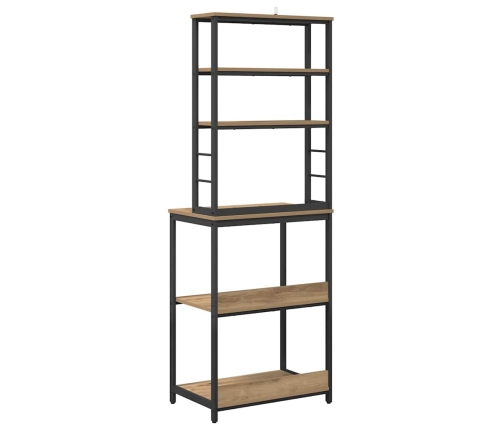 Virtuves Plaukts Artisānā Ozols 60 X 40 X 168 Cm Vidaxl