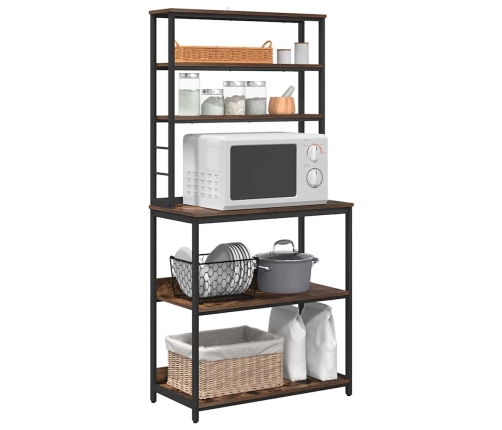 Virtuves Plaukts Dūmaka Ozols 80 X 40 X 168 Cm Vidaxl