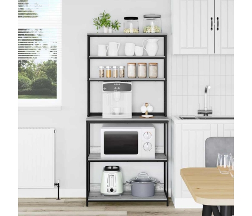 Virtuves Plaukts Pelēks Sonoma 80 X 40 X 168 Cm Vidaxl