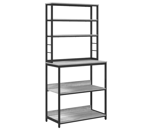 Virtuves Plaukts Pelēks Sonoma 80 X 40 X 168 Cm Vidaxl