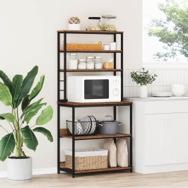 Virtuves Plaukts Vecs Koks 80 X 40 X 168 Cm Inženierijas Koks Vidaxl