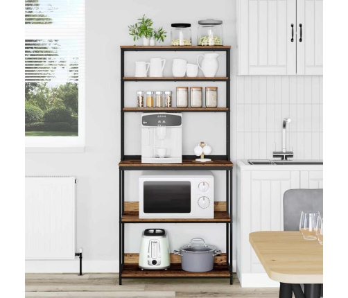 Virtuves Plaukts Vecs Koks 80 X 40 X 168 Cm Inženierijas Koks Vidaxl