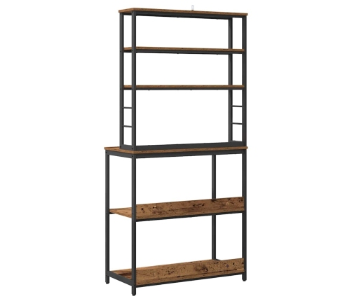 Virtuves Plaukts Vecs Koks 80 X 40 X 168 Cm Inženierijas Koks Vidaxl