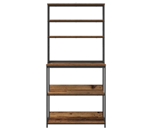 Virtuves Plaukts Vecs Koks 80 X 40 X 168 Cm Inženierijas Koks Vidaxl