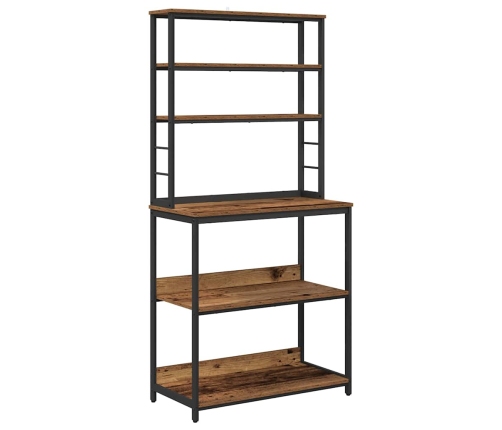 Virtuves Plaukts Vecs Koks 80 X 40 X 168 Cm Inženierijas Koks Vidaxl