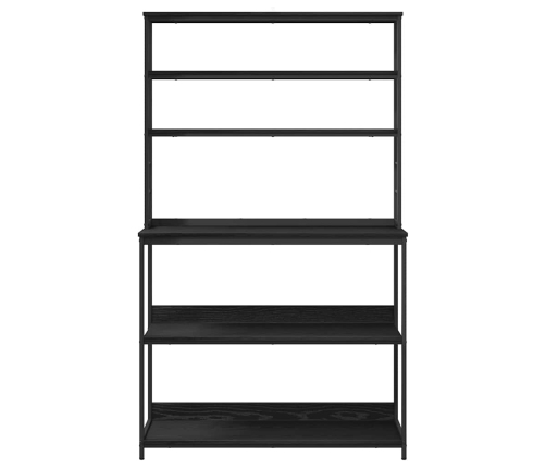 Virtuves Plaukts Melns Ozolkoks 100 X 40 X 168 Cm Vidaxl