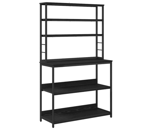 Virtuves Plaukts Melns Ozolkoks 100 X 40 X 168 Cm Vidaxl