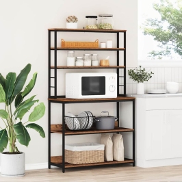 Virtuves Plaukts Vecs Koks 100 X 40 X 168 Cm Inženierijas Koks Vidaxl