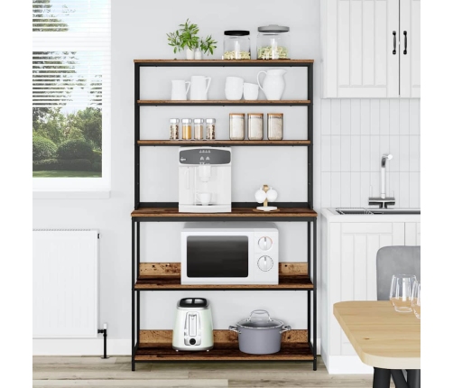 Virtuves Plaukts Vecs Koks 100 X 40 X 168 Cm Inženierijas Koks Vidaxl