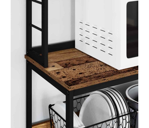 Virtuves Plaukts Vecs Koks 100 X 40 X 168 Cm Inženierijas Koks Vidaxl