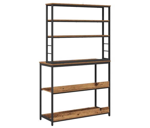 Virtuves Plaukts Vecs Koks 100 X 40 X 168 Cm Inženierijas Koks Vidaxl