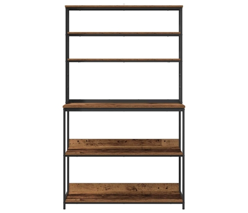 Virtuves Plaukts Vecs Koks 100 X 40 X 168 Cm Inženierijas Koks Vidaxl