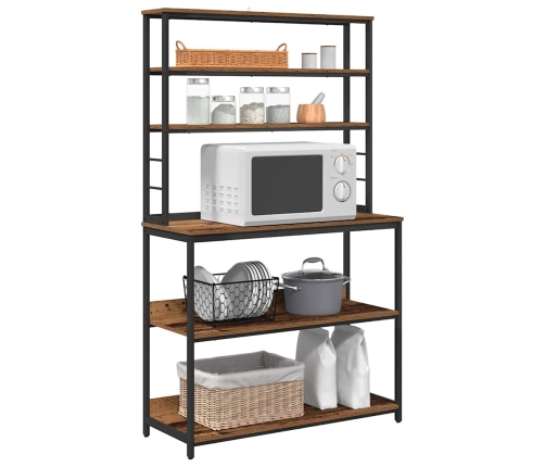 Virtuves Plaukts Vecs Koks 100 X 40 X 168 Cm Inženierijas Koks Vidaxl