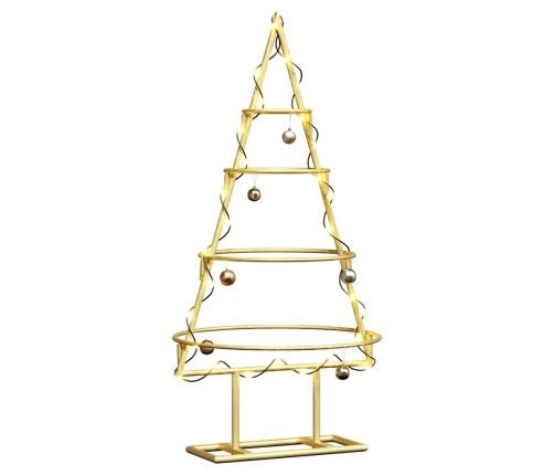 Metāla Ziemassvētku Koks Zelts 60 Cm Pulverkrāsots Tērauds Vidaxl