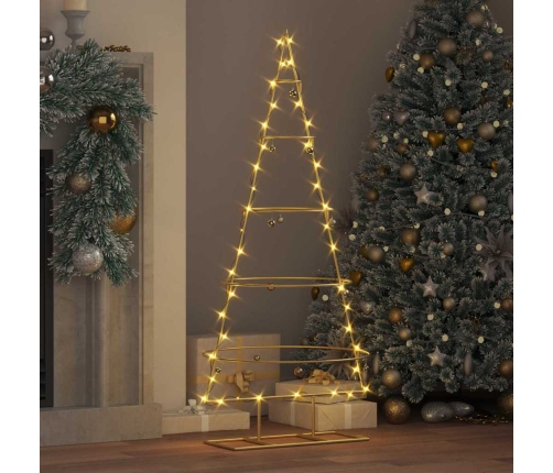 Metāla Ziemassvētku Koks Zelts 125 Cm Pulverkrāsots Tērauds Vidaxl