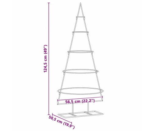 Metāla Ziemassvētku Koks Zelts 125 Cm Pulverkrāsots Tērauds Vidaxl