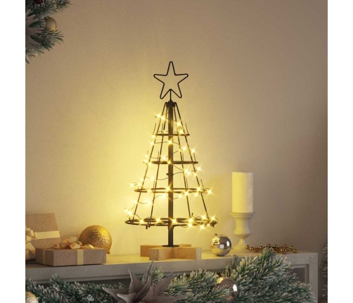 Ziemassvētku Konusu Koks Ar Statīvu Melna 60 Cm Tērauds Vidaxl