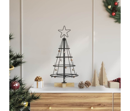 Ziemassvētku Konusu Koks Ar Statīvu Melna 60 Cm Tērauds Vidaxl
