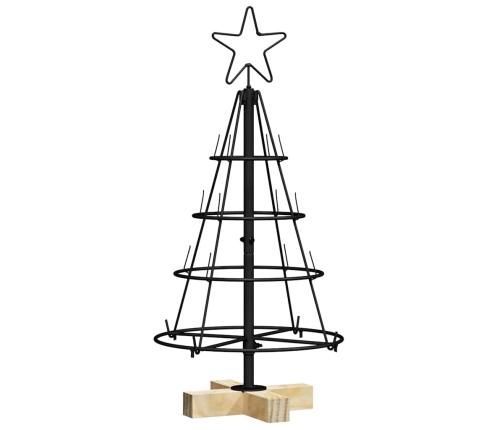 Ziemassvētku Konusu Koks Ar Statīvu Melna 60 Cm Tērauds Vidaxl