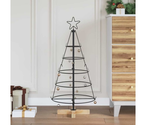 Ziemassvētku Konusu Koks Ar Statīvu Melna 90 Cm Tērauds Vidaxl
