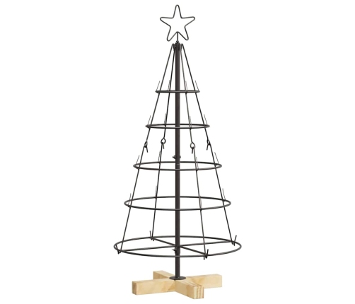 Ziemassvētku Konusu Koks Ar Statīvu Melna 90 Cm Tērauds Vidaxl