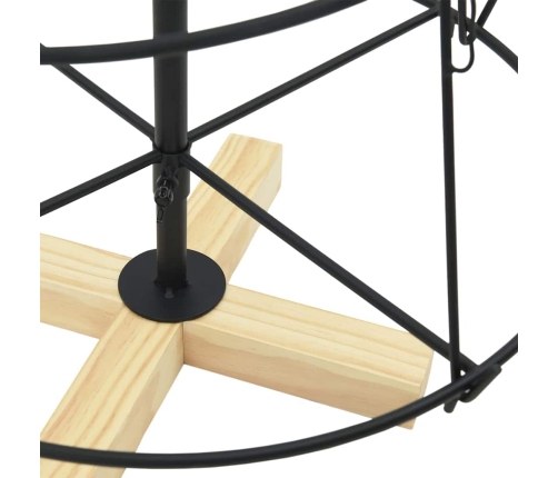 Ziemassvētku Konusu Koks Ar Statīvu Melna 125 Cm Tērauds Vidaxl