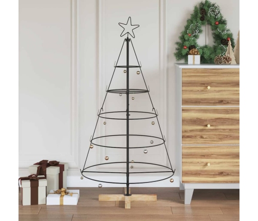 Ziemassvētku Konusu Koks Ar Statīvu Melna 125 Cm Tērauds Vidaxl
