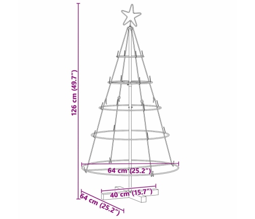 Ziemassvētku Konusu Koks Ar Statīvu Melna 125 Cm Tērauds Vidaxl