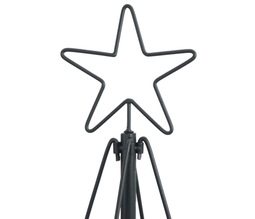 Ziemassvētku Konusu Koks Ar Statīvu Melna 180 Cm Tērauds Vidaxl