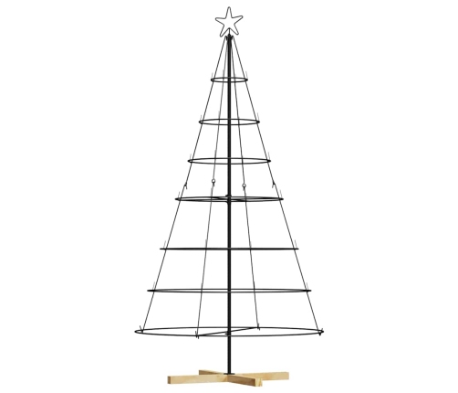 Ziemassvētku Konusu Koks Ar Statīvu Melna 180 Cm Tērauds Vidaxl
