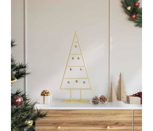 Metāla Ziemassvētku Koks Zelts 60 Cm Pulverkrāsots Tērauds Vidaxl