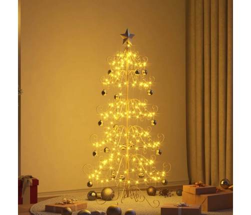 Metāla Ziemassvētku Koks Zelts 150 Cm Pulverkrāsots Tērauds Vidaxl