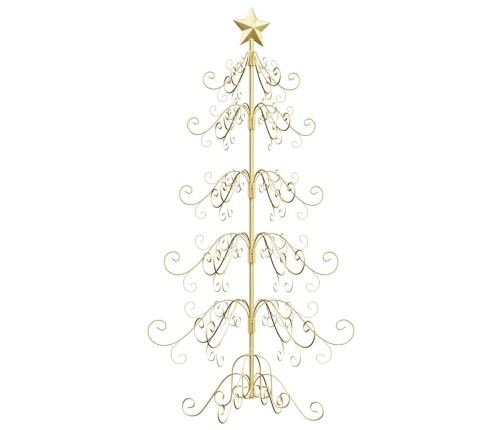 Metāla Ziemassvētku Koks Zelts 150 Cm Pulverkrāsots Tērauds Vidaxl