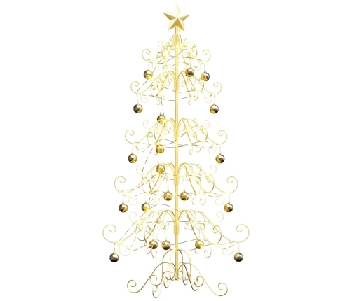 Metāla Ziemassvētku Koks Zelts 150 Cm Pulverkrāsots Tērauds Vidaxl