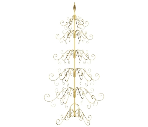 Metāla Ziemassvētku Koks Zelts 150 Cm Pulverkrāsots Tērauds Vidaxl