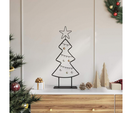Metāla Ziemassvētku Koks Ar Statīvu Melna 60 Cm Tērauds Vidaxl