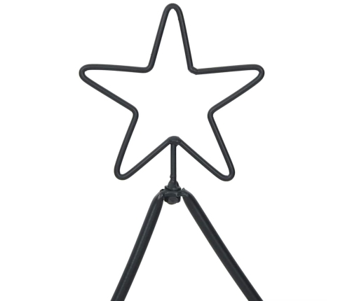 Metāla Ziemassvētku Koks Ar Statīvu Melna 125 Cm Tērauds Vidaxl