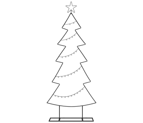 Metāla Ziemassvētku Koks Ar Statīvu Melna 150 Cm Tērauds Vidaxl