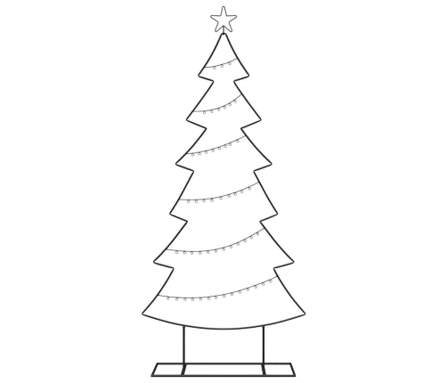 Metāla Ziemassvētku Koks Ar Statīvu Melna 180 Cm Tērauds Vidaxl