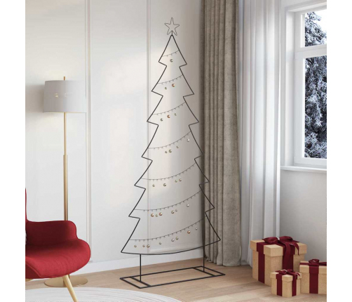 Metāla Ziemassvētku Koks Ar Statīvu Melna 210 Cm Tērauds Vidaxl