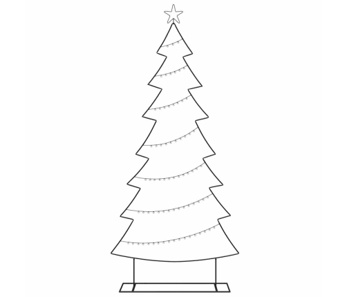 Metāla Ziemassvētku Koks Ar Statīvu Melna 210 Cm Tērauds Vidaxl