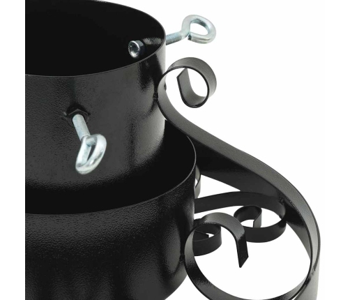 Ziemassvētku Eglītes Statīvs Melna 40 X 40 X 21 Cm Tērauds Vidaxl