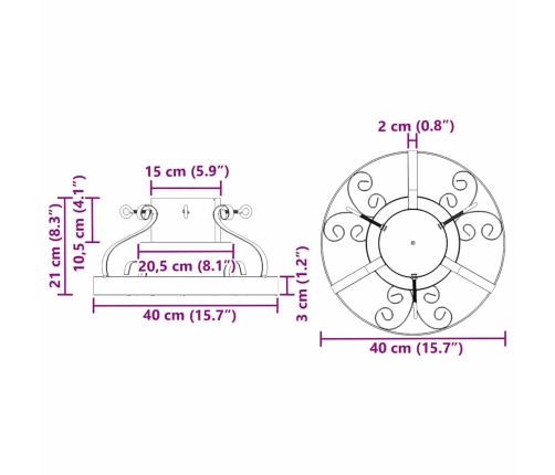Ziemassvētku Eglītes Statīvs Melna 40 X 40 X 21 Cm Tērauds Vidaxl