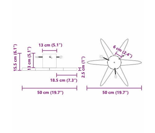 Ziemassvētku Eglītes Statīvs Zaļa 49 X 49 X 15,5 Cm Tērauds Vidaxl