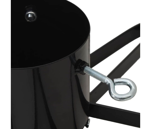 Ziemassvētku Eglītes Statīvs Melna 49 X 49 X 15,5 Cm Tērauds Vidaxl
