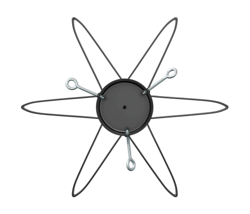 Ziemassvētku Eglītes Statīvs Melna 49 X 49 X 15,5 Cm Tērauds Vidaxl