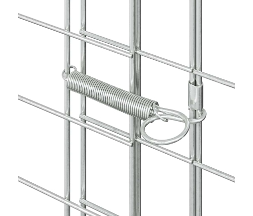 Vistu Būris 2 Pcs Sudraba 600 X 100 X 210 Cm Cinkots Tērauds Vidaxl